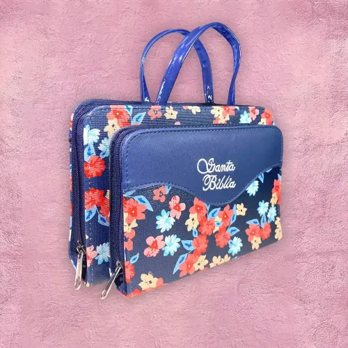 Funda para Biblias - Azul con flores
