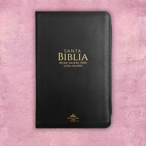 Biblia Mediana - Negro (Textura piel)