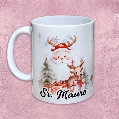Taza - Santa con Reno